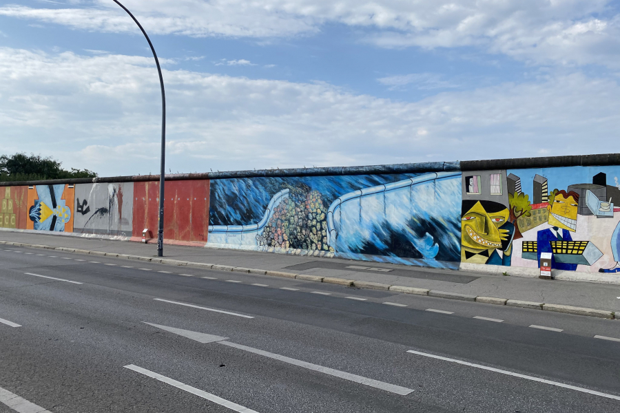 Blick auf die East Side Gallery